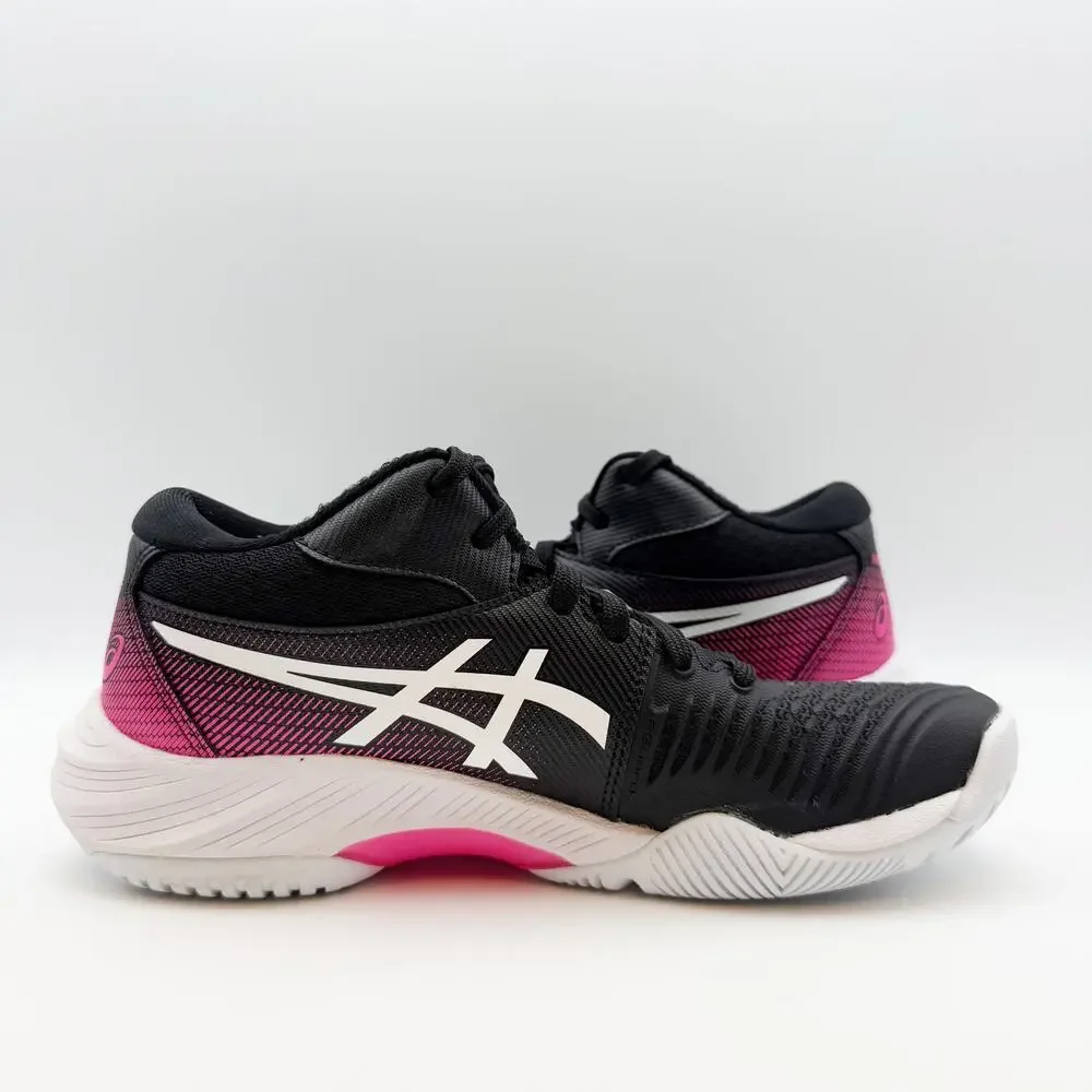 ASICS Womens Netburner Ballistic Ff Mt 3 Volleyball Shoes US 7 Black Pink NWOB